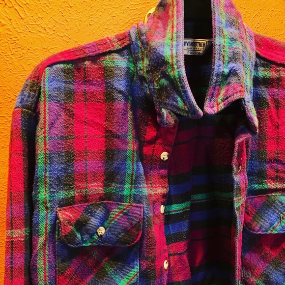 VINTAGE MADE IN THE USA PLAID SHIRT - Picture 3 of 4